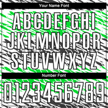 Laden Sie das Bild in den Galerie-Viewer, Custom Black White-Neon Green Sublimation Soccer Uniform Jersey