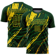 Load image into Gallery viewer, Custom Green Yellow Sublimation Soccer Uniform Jersey