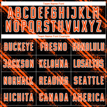 Laden Sie das Bild in den Galerie-Viewer, Custom Black Orange-White Sublimation Soccer Uniform Jersey