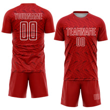 Load image into Gallery viewer, Custom Red White Sublimation Soccer Uniform Jersey