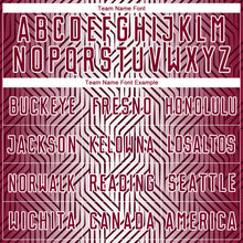 Load image into Gallery viewer, Custom Maroon White Lines Sublimation Soccer Uniform Jersey