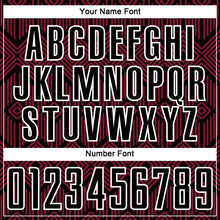 Загрузить изображение в средство просмотра галереи, Custom Crimson Black-White Abstract Geometric Shapes Sublimation Soccer Uniform Jersey