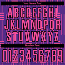 Load image into Gallery viewer, Custom Purple Pink-Black Lines Sublimation Soccer Uniform Jersey