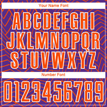 Load image into Gallery viewer, Custom Purple Orange-White Lines Sublimation Soccer Uniform Jersey