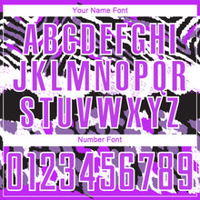 Загрузить изображение в средство просмотра галереи, Custom Purple Black-White Animal Print Sublimation Soccer Uniform Jersey