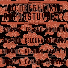 Laden Sie das Bild in den Galerie-Viewer, Custom Black Orange Cloud Pattern Sublimation Soccer Uniform Jersey