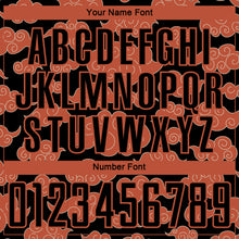 Laden Sie das Bild in den Galerie-Viewer, Custom Black Orange Cloud Pattern Sublimation Soccer Uniform Jersey