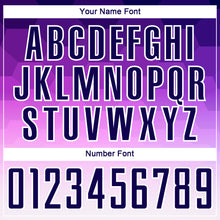 Laden Sie das Bild in den Galerie-Viewer, Custom Dark Purple White Gradient Hexagons Pattern Sublimation Soccer Uniform Jersey