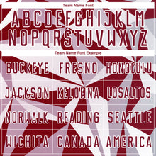 Загрузить изображение в средство просмотра галереи, Custom Crimson White Geometric Pattern Sublimation Soccer Uniform Jersey