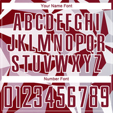 Загрузить изображение в средство просмотра галереи, Custom Crimson White Geometric Pattern Sublimation Soccer Uniform Jersey