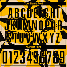 Charger l'image dans la galerie, Custom Gold Black Geometric Pattern Sublimation Soccer Uniform Jersey