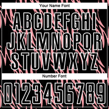 Load image into Gallery viewer, Custom Black White-Medium Pink Abstract Wave Sublimation Soccer Uniform Jersey