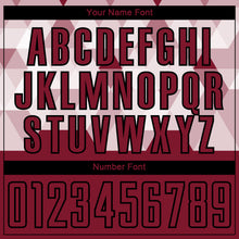 Загрузить изображение в средство просмотра галереи, Custom Crimson Black Geometric Shapes Sublimation Soccer Uniform Jersey