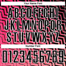 Charger l'image dans la galerie, Custom Pink Black-White Geometric Lines Sublimation Soccer Uniform Jersey
