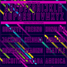 Загрузить изображение в средство просмотра галереи, Custom Navy Pink Lines Sublimation Soccer Uniform Jersey