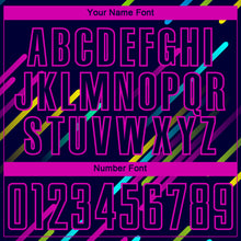 Загрузить изображение в средство просмотра галереи, Custom Navy Pink Lines Sublimation Soccer Uniform Jersey