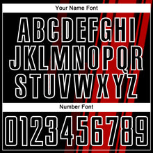 Load image into Gallery viewer, Custom Red Black-White Lines Sublimation Soccer Uniform Jersey