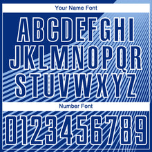 Load image into Gallery viewer, Custom Royal Light Blue-White Lines Sublimation Soccer Uniform Jersey