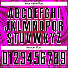 Charger l'image dans la galerie, Custom Hot Pink Black-White Waves Sublimation Soccer Uniform Jersey
