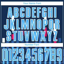 Charger l'image dans la galerie, Custom US Navy Blue Sky Blue-White Lines Sublimation Soccer Uniform Jersey