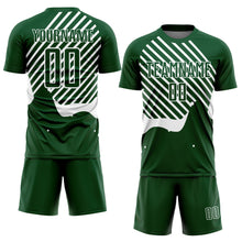 Charger l'image dans la galerie, Custom Green White Lines Sublimation Soccer Uniform Jersey