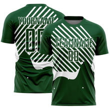 Charger l'image dans la galerie, Custom Green White Lines Sublimation Soccer Uniform Jersey
