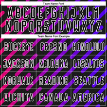 Загрузить изображение в средство просмотра галереи, Custom Black Purple-Pink Lines Sublimation Soccer Uniform Jersey