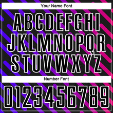 Загрузить изображение в средство просмотра галереи, Custom Black Purple-Pink Lines Sublimation Soccer Uniform Jersey