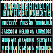 Charger l'image dans la galerie, Custom Black Aqua-White Lines Sublimation Soccer Uniform Jersey