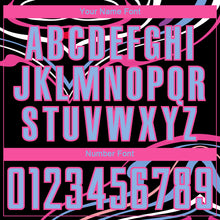 Load image into Gallery viewer, Custom Black Light Blue-Pink Fluid Shapes Sublimation Soccer Uniform Jersey