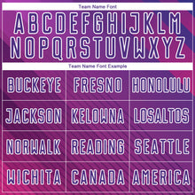 Load image into Gallery viewer, Custom Purple White Lines Sublimation Soccer Uniform Jersey