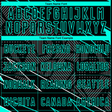 Charger l'image dans la galerie, Custom Black Aqua Lines Sublimation Soccer Uniform Jersey