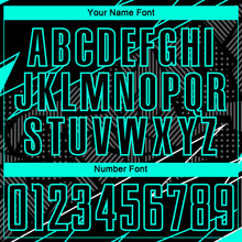 Charger l'image dans la galerie, Custom Black Aqua Lines Sublimation Soccer Uniform Jersey