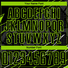 Load image into Gallery viewer, Custom Black Neon Green Lines Sublimation Soccer Uniform Jersey