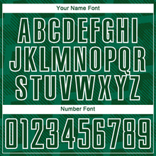 Load image into Gallery viewer, Custom Green White Lines Sublimation Soccer Uniform Jersey