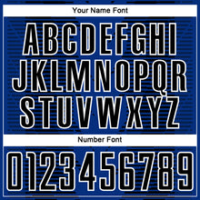 Charger l'image dans la galerie, Custom US Navy Blue Black-White Lines Sublimation Soccer Uniform Jersey