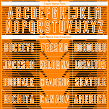 Load image into Gallery viewer, Custom Bay Orange Black Lines Sublimation Soccer Uniform Jersey