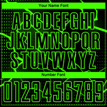 Load image into Gallery viewer, Custom Black Aurora Green Lightning Sublimation Soccer Uniform Jersey