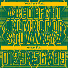 Charger l'image dans la galerie, Custom Kelly Green Yellow Geometric Shapes Sublimation Soccer Uniform Jersey