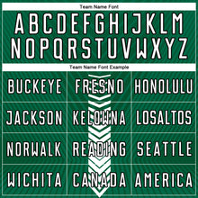 Load image into Gallery viewer, Custom Kelly Green White-Black Arrow Shapes Sublimation Soccer Uniform Jersey