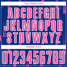 Load image into Gallery viewer, Custom Royal Pink-White Geometric Shapes Sublimation Soccer Uniform Jersey