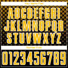 Load image into Gallery viewer, Custom Black Gold-White Halftone Dots Sublimation Soccer Uniform Jersey