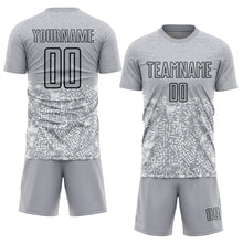 Charger l'image dans la galerie, Custom Gray Black Geometric Shapes Sublimation Soccer Uniform Jersey