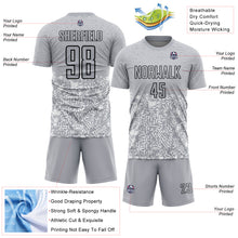 Charger l'image dans la galerie, Custom Gray Black Geometric Shapes Sublimation Soccer Uniform Jersey