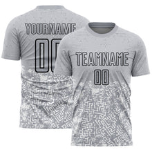 Charger l'image dans la galerie, Custom Gray Black Geometric Shapes Sublimation Soccer Uniform Jersey