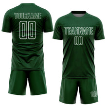 Загрузить изображение в средство просмотра галереи, Custom Green White Geometric Shapes Sublimation Soccer Uniform Jersey