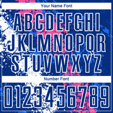 Load image into Gallery viewer, Custom Royal Pink-White Dripping Splatter Art Sublimation Soccer Uniform Jersey