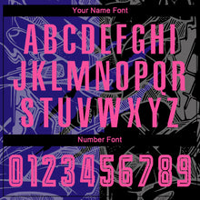 Laden Sie das Bild in den Galerie-Viewer, Custom Graffiti Pattern Pink Black-Dark Purple Scratch Sublimation Soccer Uniform Jersey