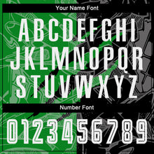 Load image into Gallery viewer, Custom Graffiti Pattern Black-Grass Green Scratch Sublimation Soccer Uniform Jersey