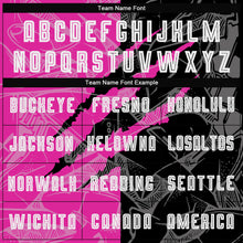 Laden Sie das Bild in den Galerie-Viewer, Custom Graffiti Pattern Black-Deep Pink Scratch Sublimation Soccer Uniform Jersey